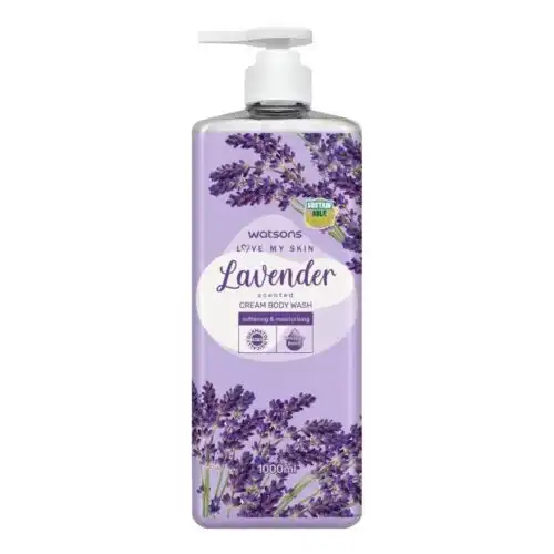 Watsons Love My Skin Cream Body Wash Scented Lavender 1000ml