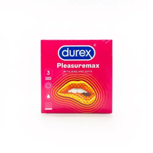 Durex Pleasuremax With Ribs & Dots Condom 3Pcs Pack