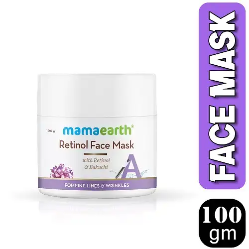 Mamaearth Retinol Face Mask for Glowing Skin, Anti Aging 100g