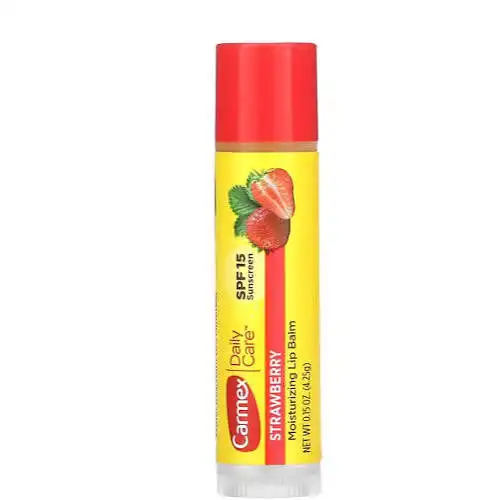 Carmex Daily Care Moisturizing Stick Lip Balm Strawberry SPF 15 Sunscreen