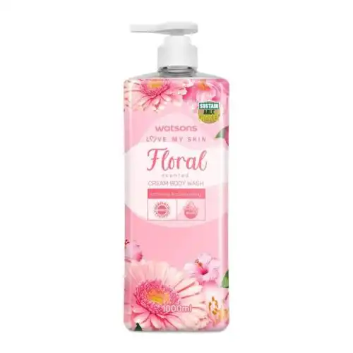 Watsons Love My Skin Cream Body Wash Scented Floral 1000ml