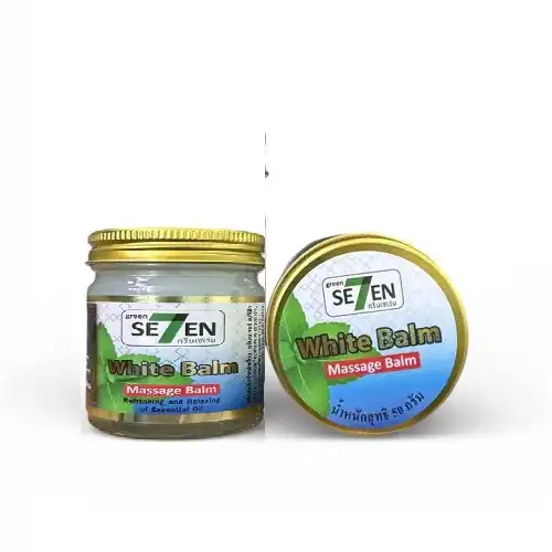 Green Seven Thai Herbal Moisturising Body Massage White Balm 20g