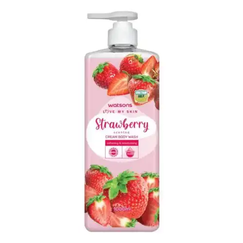 Watsons Love My Skin Cream Strawberry Scented Body Wash - 1000ml