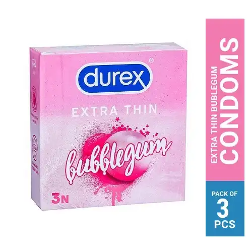 Durex Extra Thin Bubblegum Flavoured Condom 3Pcs Pack
