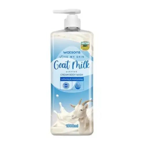 Watsons Love My Skin Cream Goat Milk Scented Body Wash – 1000ml