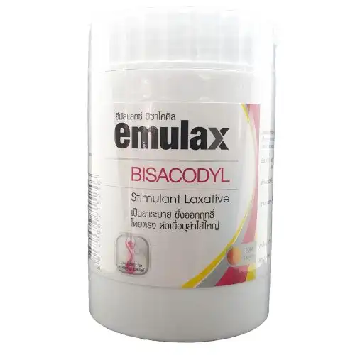 Emulax Bisacodyl Stimulant Laxative 1000 Tablets