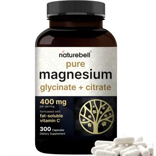 Naturebell Magnesium Glycinate + Citrate 400mg | 300 Capsules