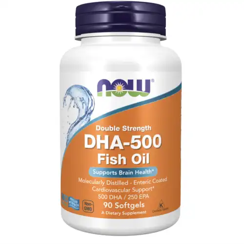 Now Foods DHA-500 Fish Oil, Double Strength 90 Softgels
