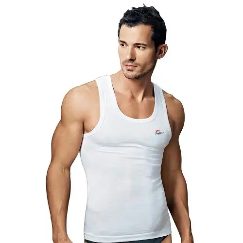 Rupa Frontline Round Neck Vest White - L