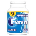 Extra Peppermint Chewing Gum Sugar Free Bottle 46 Pieces - 64g