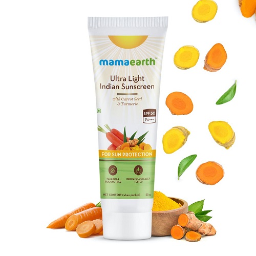 Mamaearth Ultra Light Indian Sunscreen Spf 50 25ml Buy Online At Best