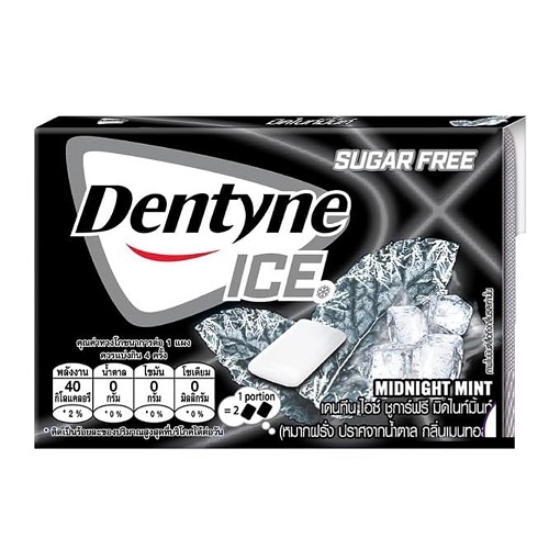 Dentyne Ice Sugar Free Midnight Mint Flavored Chewing Gum - 8 Piece