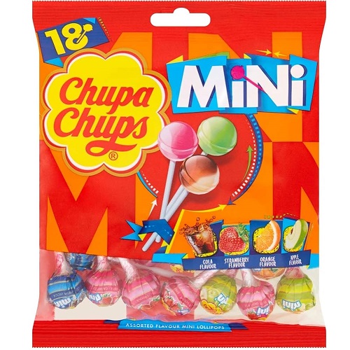 Chupa Chups Mini Assorted Flavour Mini Lollipops - 108gm