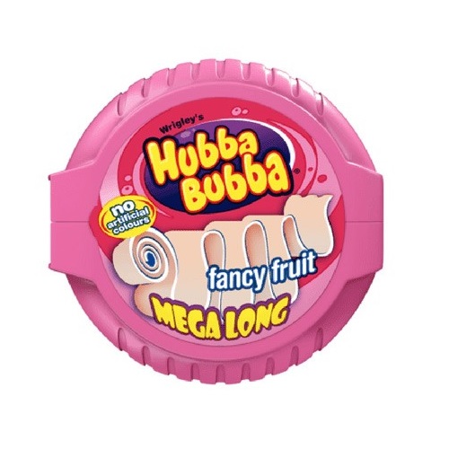 Wrigley's Hubba Bubba Fancy Fruit Flavour Mega Long Tape 56g