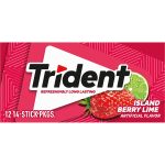 Trident Isaland Berry Lime Flavor Sugar Free Gum 14 Sticks