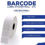 Direct Thermal Label Sticker - 1.5 x 1 inches - 38mm x 25mm - 1000 Labels