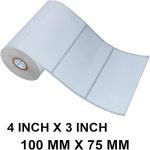 Direct Thermal Label Sticker - 4 x 3 inches - 100mm x 75mm - 500 Labels