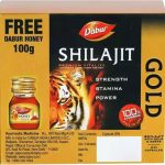 Dabur Shilajit Gold Vitality Capsules Bottle Of 20 With Free Dabur Honey 100g