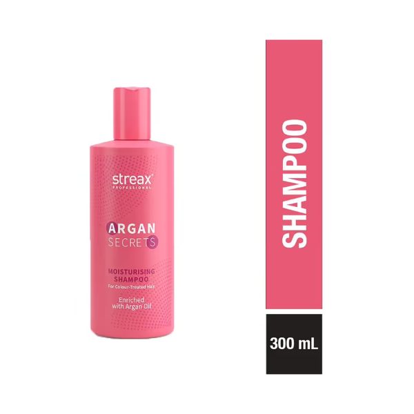 Streax Professional Argan Secrets Moisturising Shampoo For Color Treated Hair Enriched With Argan Oil 300ml