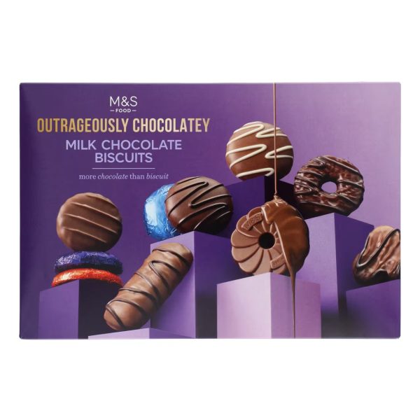 M&S Outrageously Chocolatey Milk Chocolate Biscuits 450g