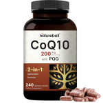 NatureBell CoQ10 200mg with PQQ | 240 Veggie Capsules