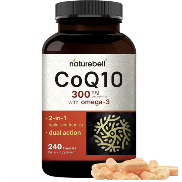 Naturebell CoQ10 300mg with Omega 3 | 240 Capsules