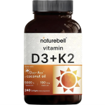 NatureBell Vitamin D3 + K2 | 240 Softgels