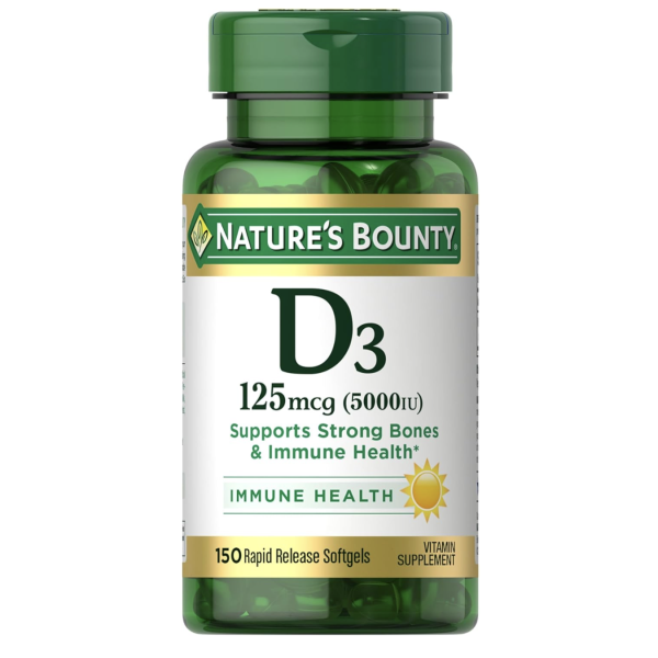 Nature's Bounty Vitamin D3 125mcg | 150 Softgels