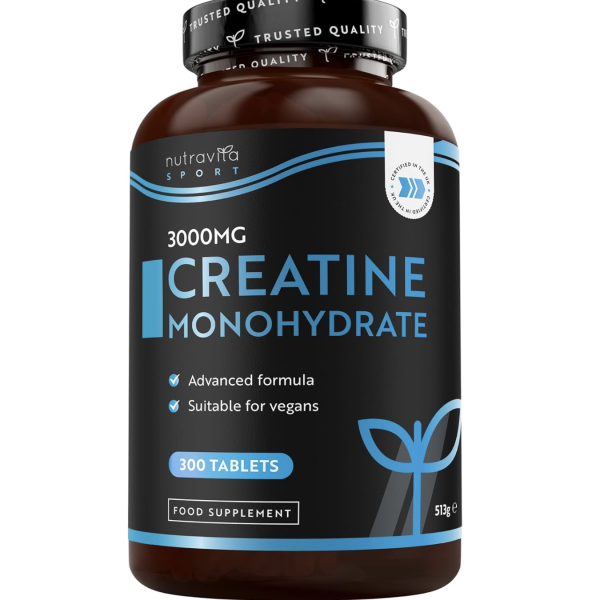 Nutravita Creatine Monohydrate 3000mg - 300 Vegan Tablets