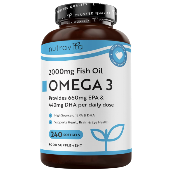 Nutravita Omega 3 Capsules High Strength 2000mg | 240 Softgels