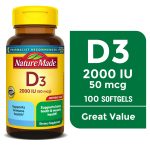 Nature Made Vitamin D3 2000 IU (50 mcg) | 100 Tablets