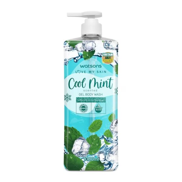 Watsons Love My Skin Scented Gel Body Wash Cool Mint – 1000ml