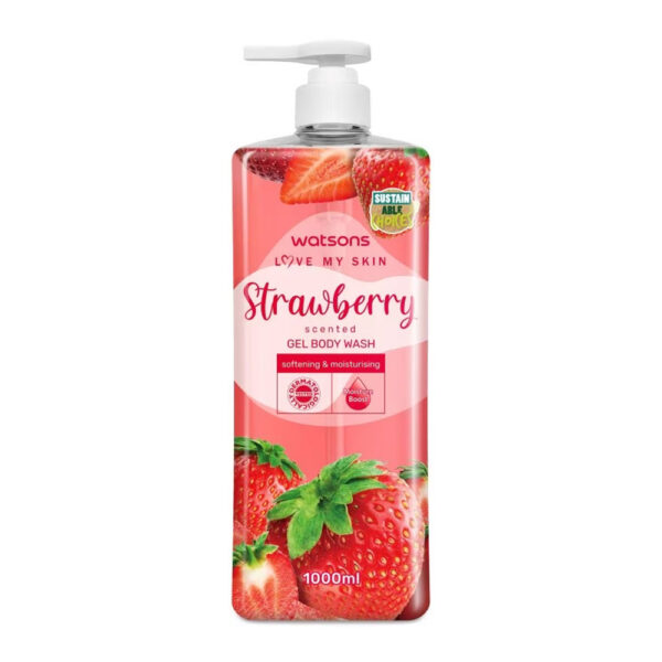 Watsons Love My Skin Scented Gel Body Wash Strawberry – 1000ml