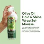 ORS Olive Oil Hold & Shine Wrap Set Mousse Infused with Coconut Oil for Restorative Shine 207ml - Image 6