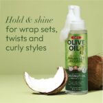 ORS Olive Oil Hold & Shine Wrap Set Mousse Infused with Coconut Oil for Restorative Shine 207ml - Image 4